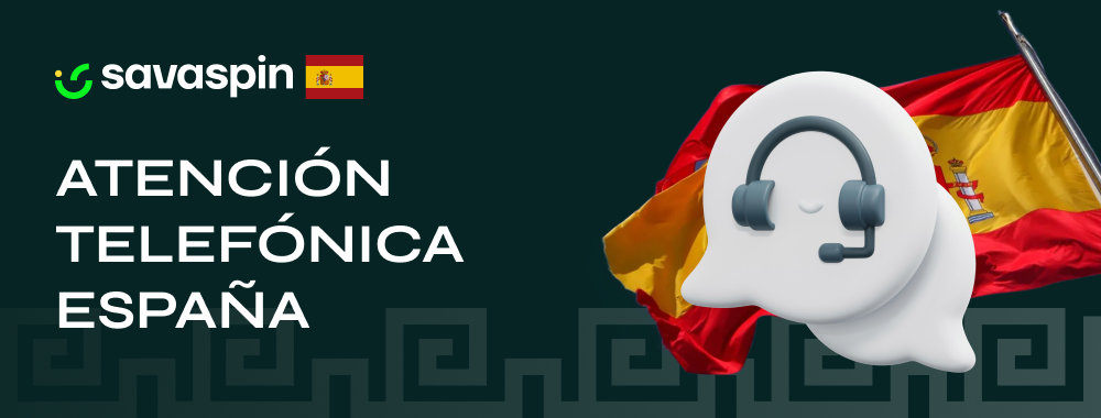 Auriculares telefónicos y bandera de España representando soporte por llamada