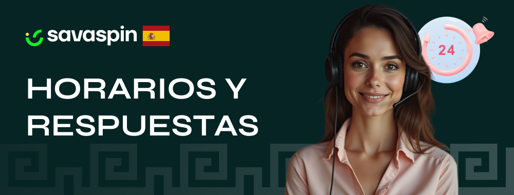 Reloj y calendario indicando horarios de atención y tiempo de respuesta