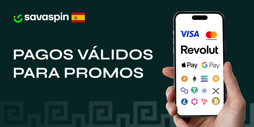Tarjetas y métodos de pago aceptados para activar promociones en Savaspin casino