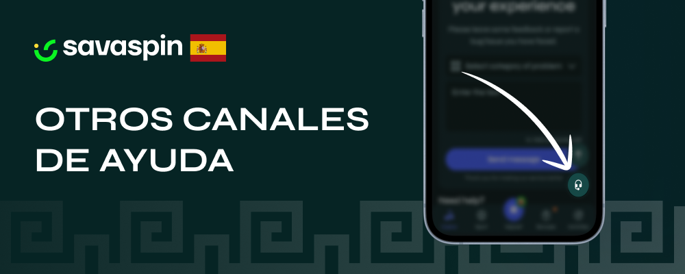 Iconos de chat, correo electrónico y redes sociales como canales de soporte Savaspin